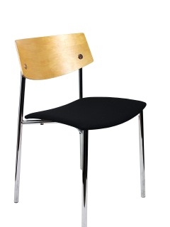 Randers+Radius Sharp stol, sort select stof